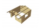 Casetta in legno Monaco 16m² (4x4m), 44mm