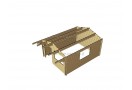 Casetta in legno Monaco 20m² (4x5m), 44mm