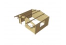 Casetta in legno Monaco 20m² (5x4m), 44mm