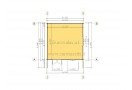 Casetta in legno Monaco 25m² (5x5m), 44mm