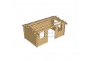 Casetta in legno Nida Plus 15m² (5x3m), 44mm