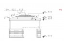 Casetta in legno Palma 21m² (3,5x6m), 44mm