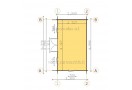 Casetta in legno Rome Plus 15m² (5x3m), 44mm