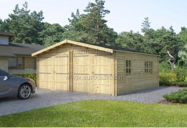 Double Garage in legno 36m² (6x6m), 44mm