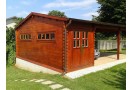 Double C-Garage in legno + Carport XXL 48m² (8x6m), 44mm