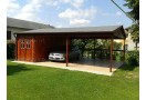 Double C-Garage in legno + Carport XXL 48m² (8x6m), 44mm