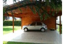 Double C-Garage in legno + Carport XXL 48m² (8x6m), 44mm