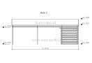 Double C-Garage in legno + Carport XXL 48m² (8x6m), 44mm