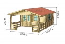 Casetta in legno Roy 24m² (4x6m), 44mm